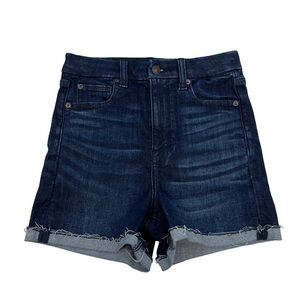 American Eagle Curvy Super Hi-Rise Shortie Short Next Level Stretch Raw Hem US 4